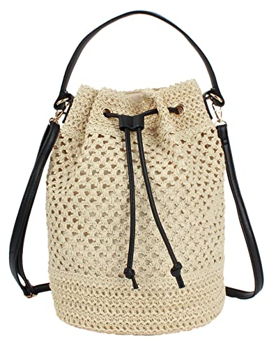 MEGAUK Women Mini Straw Crossbody Purse Vacation Style Woven Tote Bag Summer Beach Handmade Shoulder Bag For Ladies