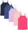 TupTam Mädchen Unterhemd Spaghettiträger Top – Atmungsaktive Unterhemden Mädchen im 5er Pack, Farbe: Punkte Rosa Blau Lila, Größe: 158-164