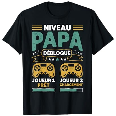 Futur Papa Gamer Humour Annonce Grossesse Papa Geek 2027 T-Shirt