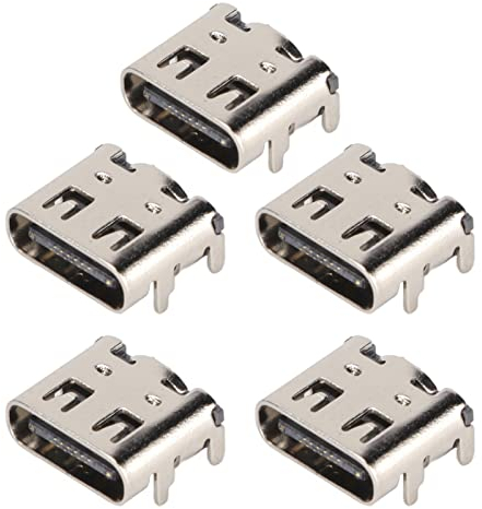 Annadue 5PCs Replacement Charging Port Assembly for Controller, Repair Part USB C Adaptor Charger Socket