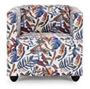 LOOKS by Wolfgang Joop Looks I Designer Sessel mit Federkern, Holzwerkstoff, beige Gemustert, 72x71x75 cm