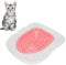 Cat Toilet Trainer, Universal Strong Bearing Capacity Reusable Cat Toilet Training Kit for Home for Pet Cleaning (White Tray, 1 Pink Inner Support)