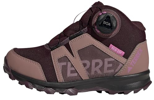 adidas Terrex BOA Mid RAIN.RDY Hiking Shoes Trailrunning-Schuhe, Maroon/Matt Purple/Wonder Red, 38 2/3 EU