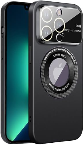 Rdyi6ba8 Magnetica Cover per iPhone 13 Pro 6,1 Pollici Supporta la Ricarica Wireless, Rigida PC Custodia con Protezione Fotocamera Frosted Ultra Slim Case per iPhone 13 Pro - Nero