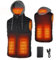 Gilet Chauffante Homme: Gilet Chauffant à Capuche Manteau Chauffant avec Batterie 16000mAh Doudoune Chauffante chauffante d'hiver (FR/ES, Alpha/lettres, TTG, Taille normale, Taille normale, Noir)