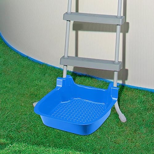Pool Foot Bath Tray, Foot Bath for Pool Ladder, Anti-Slip Foot Bath Tray for Hot Tub, Spa & Swimming Pool, Detachable Foot Wash Trays for Inflatable Pools, Keep Dirt and Debris Out of Pool, 41x42x13cm