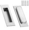 JIANHY Recessed Door Handles - 2Pcs Sliding Door Handles with Screws, Flush Pull Handle Internal for Bathroom Door/Drawer/Cupboard/Furniture/Cabinet/Wardrobe