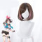 Wig Anime Cosplay Kizuna AI Cosplay Perücke Frauen Kurze Bob Braun Und Rosa Kunsthaar Perücke for Halloween Party Kostüm + Kappe
