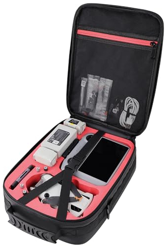 FRONET Mini 4 Pro Tasche Drohnen Koffer Rucksack für DJI Mini 4 Pro/Mini 3/Mini 3 Pro Zubehör Fly More Combo Kit Drone Schultertasche Case Shoulder Bags Backpack - (RC 2/N1/N2 Controller)