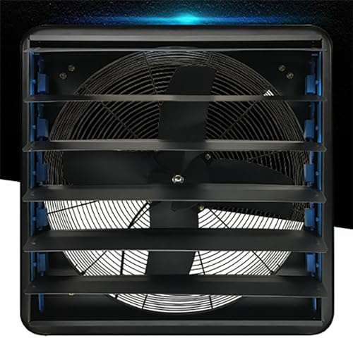 BETAM Ventilador Extractor De Aire con Persianas,Ventilador Industrial Flujo Axial,Carcasa De Metal Engrosada,220V Extractor Cocina,para Almacenes,Doméstico Rejillas Dextractor,20 Inches