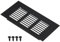 PATIKIL 6 x 3 Inch Door Air Vent Cover, Aluminum Grille Ventilation Cover Louvered with Mounting Screws for Cabinet Wardrobe Door, Black