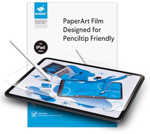 MOBDIK 2 Piezas PaperNano Protector de Pantalla para iPad Pro 11 M4 (2024) Nueva Versión Diseñada para Escritura Natural, Menos Reflejos, Amigable Puntas, con Kit de Fácil Instalación