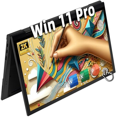 Amita 2-in-1 Laptop, 2K Touchscreen 11 FHD Notebook, 12th Gen N95 CPU(Up to 3.4Ghz), 16GB DDR5 RAM, 256GB SSD, Win 11 Pro丨360° Flip Screen丨WIFI丨BacklitKeyboard丨TypeC (16GB RAM | 256GB SSD)