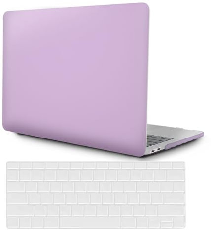 FFBOFFC Funda Compatible con MacBook Pro 13 Pulgadas 2012 2011 2010 2009 2008 Modelo A1278 con CD-ROM, Plástico Carcasa Rígido Protectora Estuche & Cubierta del Teclado, Lila