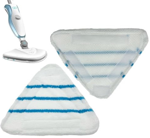 2 Stück Ersatztücher Dampfreiniger Dampfreiniger Steam Ersatzbezüge Mikrofasern Set Dreieckigem Ersatztücher Dampfbesen Mop Pads Ersatztücher langlebig für Dampfreiniger Zubehör