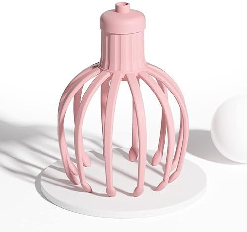 Masaje de cabeza araña, masajeador de cabeza eléctrico recargable por USB, masaje de cabeza con vibración con tres intensidades de masaje, masajeador de cuero cabelludo de material TPE, para la