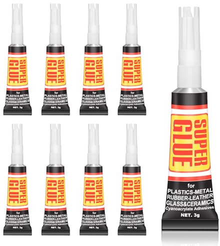 Flintronic 8pcs Super Glue,Glue Liquide,Colle forte gel, Power glues liquide control, Colle forte pour réparations précises, Colles liquides tous matériaux, Colles transparente à séchage rapide（3g)