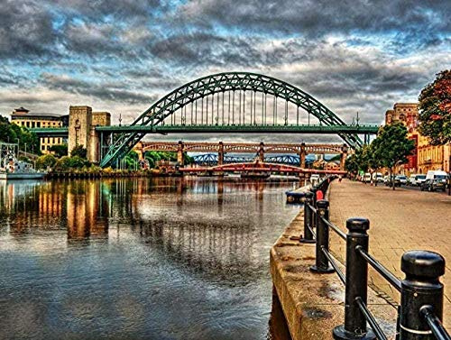 Puzzle 1000 Pieces - Newcastle Upon Tyne Jigsaw, 75 * 50CM Decorative Puzzle - Adult & Children's Gift & Educational Toy 26x38cm