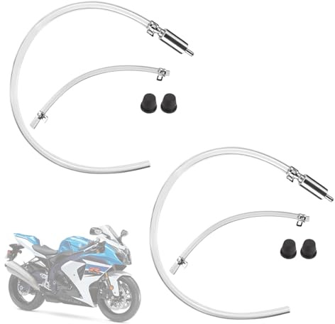 AOUZOVLI 2 Tuyau Purge Frein, Purgeur De Frein-Moto, Kit de Purge de Frein-Moto et Voiture avec Valve Antiretour Unidirectionnelle, Kit de Purgeur de Frein avec Valve Anti-Retour