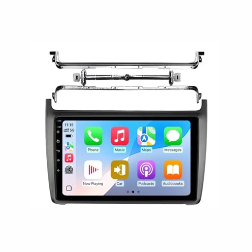 Navegador GPS Radio de Coche 2 DIN para Volkswagen Polo 2011-2016 Soporta Bluetooth, Control Volante, USB, WiFi, 4G, Mirror-Link, GPS Navegador/Radio FM, 8 Nuclear 8G+256G