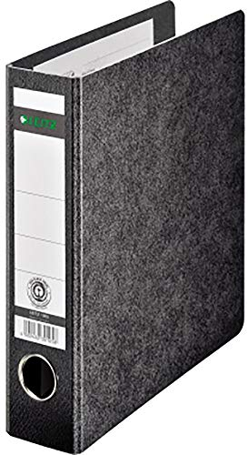 Leitz Qualitäts-Ordner 180°, A5, Schwarz, 6 cm Rückenbreite, Einband aus Hartpappe, 10650000