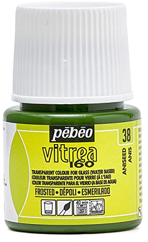 Pebeo Vitrea 160 Glasfarbe, 45 ml, Milchglas-Effekt, Anis