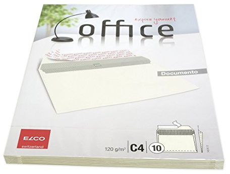 Elco Office Documento Umschläge C4 120 g/m² Seitenfalten haftklebend verpackt 10 Stück beige