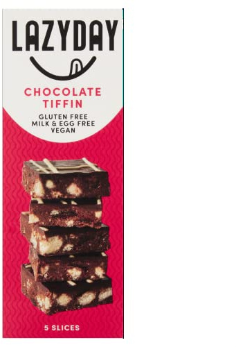 Lazy Day Foods | Chocolate Tiffin | Gluten Free - Milk & Egg Free - Vegan | 150g (5 Slices)