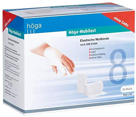 HÖGA-MUBILAST Fixierbinde 8 cmx4 m o.Cellophan 20 St