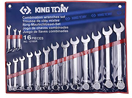 King Tony 1216SR Trousse de Clés Mixtes en Pouces, Lot de 16, Keine Angaben