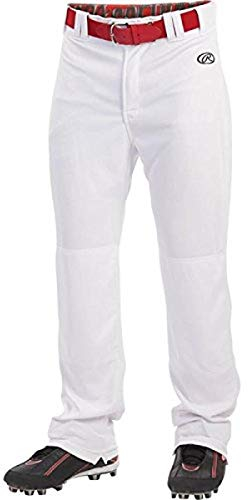 Rawlings Launch Series Baseball Pants | Full Length & Jogger Fit Options | Solid Colors | Adult Sizes White