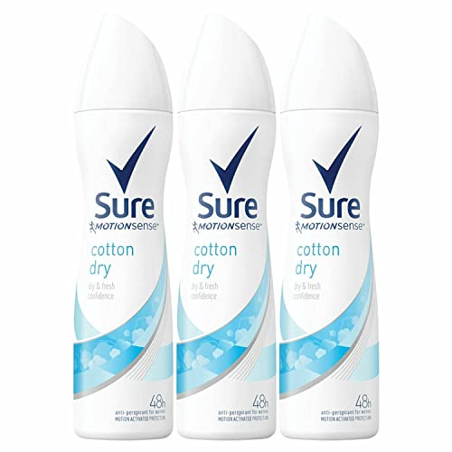 Sure Women Cotton Ultra Dry 48h Active Anti-Perspirant 150ml- Pack of 3
