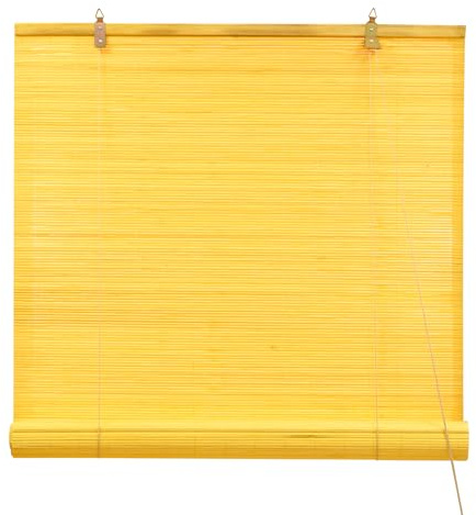 Victoria M. Bambusrollo Sonnenschutz Sichtschutz Rollo Seitenzugrollo, für Fenster und Türen, Blickdicht, 100 x 160 cm, Bambus
