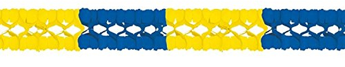 Everflag Girlande Gelb-Blau 4m lang, hochwertige Qualität