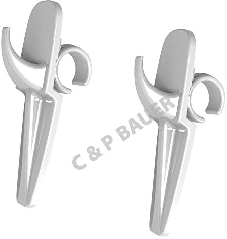 Einfach Genial! - Handtuchhalter universaler Handtuchhaken für Bad Heizkörper weiß – Hakenclip der originale Rundheizkörper-Haken für das Bad im 2er Set - Made in Germany