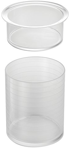 iDesign Clarity Aufbewahrungsbox für Haaraccessoires, Bad Aufbewahrung aus Kunststoff mit zwei Fächern, durchsichtig