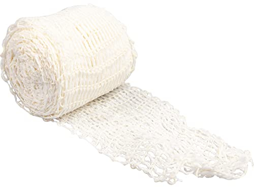 Browin 310103 Filet à Charcuterie Elastique 22 cm x 4 m | Filet à Fumer pour Jambon, Saucisse, Boucher, Volaille, Fromage | Jusqu'à 220°C | Blanc
