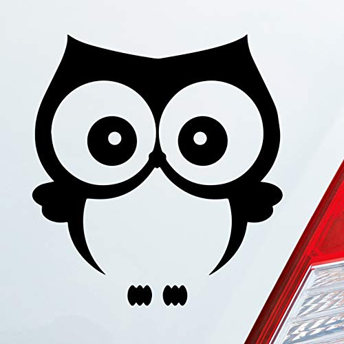 Hellweg Druckerei Eule Owl Vogel Bird Uhu süß Tier Musik Auto Aufkleber Sticker Heckscheibenaufkleber