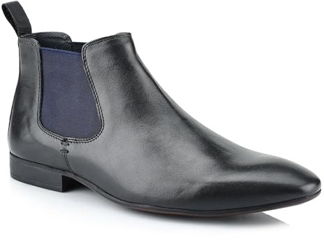Silver Street London Men's Formal and Casual Leather Fashionable Chelsea Boots, in sizes 7-12