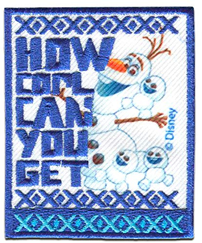 Comercial Mercera Disney © Frozen Die Eiskönigin How Cool - Aufnäher, Bügelbild, Aufbügler, Applikationen, Patches, Zum Aufbügeln, Größe: 5,7 x 7,2 cm