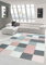 Designer und Moderner Teppich mit Karo Muster in Rosa Grau Creme Größe 120x170 cm