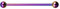 Industrial Piercing Titan G23 Barbell Stab Regenbogen 38mm-Rainbow