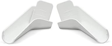PN 94173 - Beccuccio lungo per grondaia per acqua piovana, adatto per binari larghi 3,8 cm, colore: bianco polare