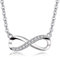 Bo&Pao Infinity Kette Damen 925 Sterling Silber, 45 cm Silber Unendlich Kette mit Unendlichkeitszeichen