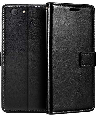 Brieftaschen-Lederhülle für ZTE Blade A512 Z10 - Schwarz | 5.2 Business-Style magnetisches Flip-Cover mit Kartenschlitzen, Bilderrahmen und verstecktem Wallet
