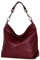 AmbraModa GL033 - Sac à main sac porté épaule en cuir véritable pour femme (Bordeaux)