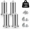 Qenovo® Lot de 4 pieds de meubles M10 en acier inoxydable - Pour pieds d'armoire, de lit, de canapé, de table - Réglable en hauteur - Utilisez des vis M10 - Support de plus de 600 kg (28 cm)