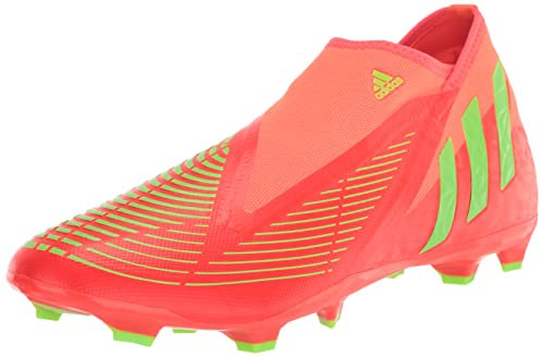 adidas Edge.3 Predator - Tenis de fútbol Unisex para Adultos, Solar Red Solar Verde Negro Sin Cordones, 41 1/3 EU