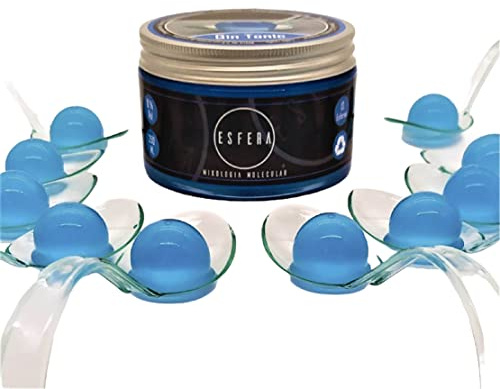 Esfera Mixología Molecular - Esferificaciones Kit con Alginato de Sodio - Cocteles Preparados - Kit 5 Sabores de Cocteleria - Kit Gin Tonic Regalo Original Gourmet - Tonica de Corte Molecular