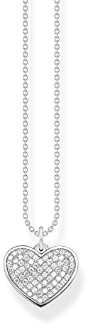 THOMAS SABO Sabo Damen Kette Herz Zirkonia gravierbar 925 Sterlingsilber KE2127-051-14-L45v